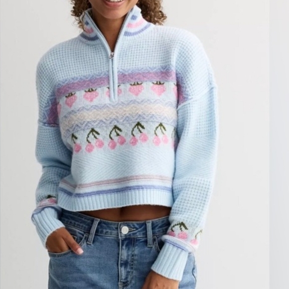 Sugar Moon Sweaters - Women's Light Blue Sweater